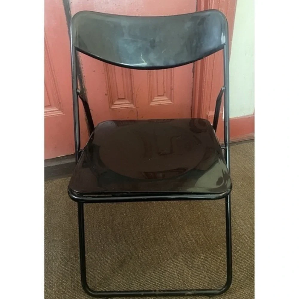 Rare Vintage IKEA Ted Black Folding Chair by Niels Gammelgaard 1970s
